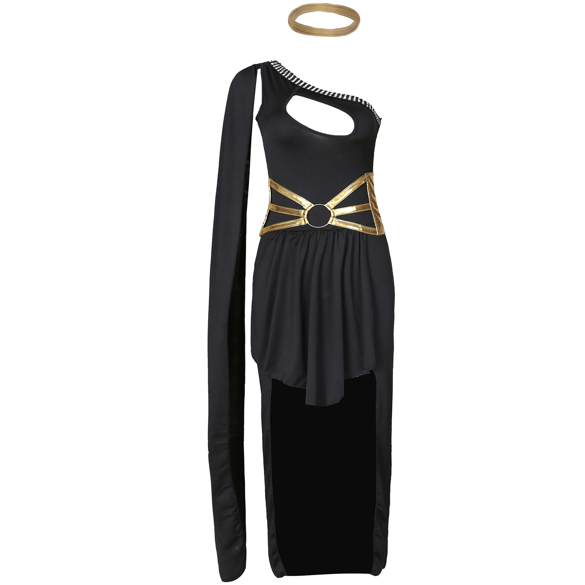 S-XL un hombro diosa griega traje de Halloween Cleopatra tema Fiesta ropa vestido largo etapa rendimiento