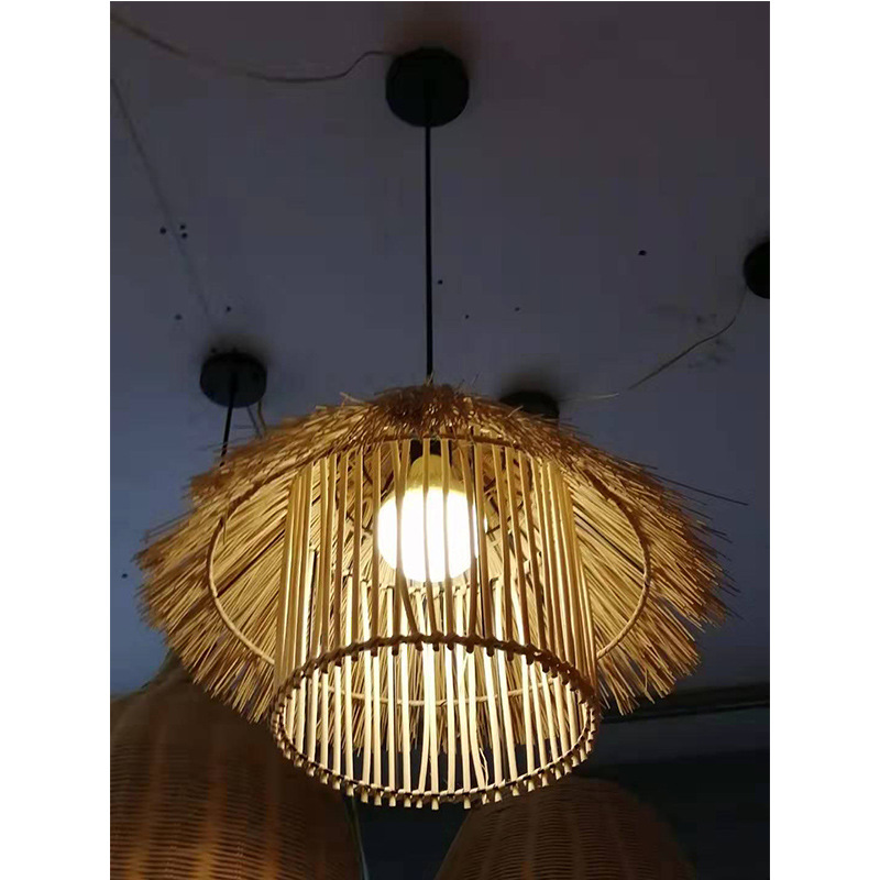 中式火锅店禅意竹艺灯笼义乌浙江深圳常州古镇仿古编织竹艺吊灯