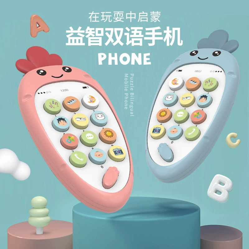 Универсальный смартфон, игрушка из мягкой резины, телефон, раннее образование, можно кусать