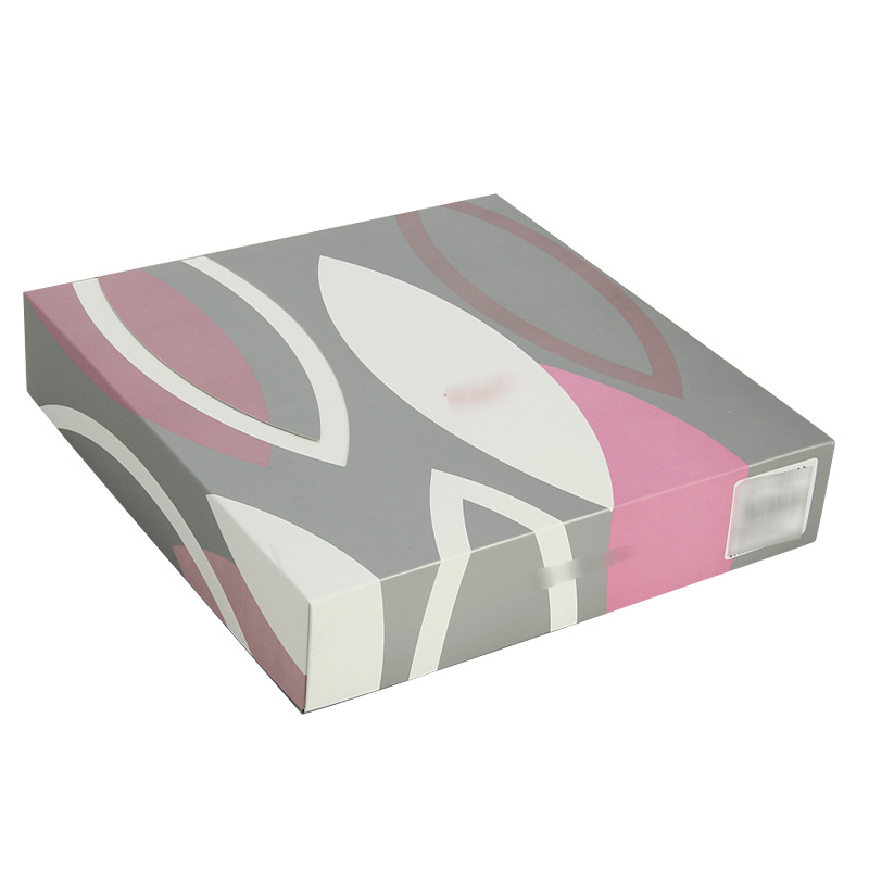 精美彩印刷折叠包装盒250克白卡四色印刷上下盖卡纸盒PVC帖窗礼盒
