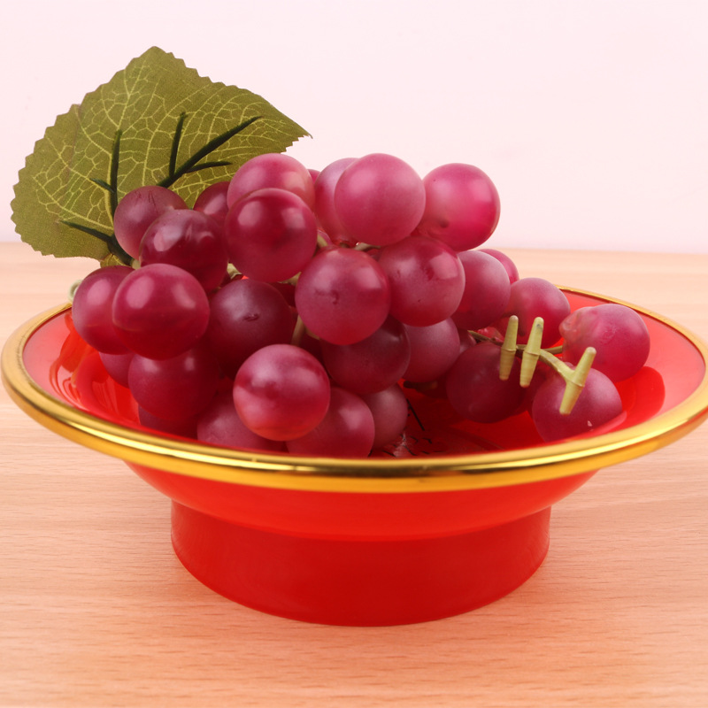 婚庆用品结婚喜庆用品红色糖果盘 财神供果盘 高脚供盘红托盘