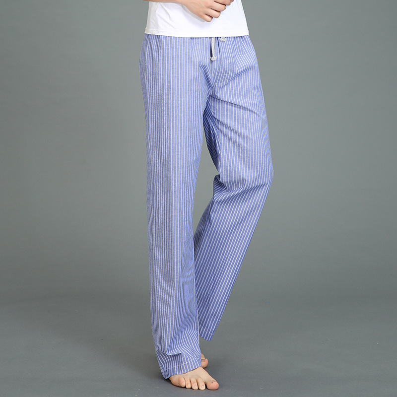 Men's Pajama Pants Spring Summer Autumn Thin All Cotton Casual Pants Japanese Style Simple Large Size Loose Breathable Air Conditioning Home Pants Men's Pajama Pants Spring Summer Autumn Thin All Cotton Casual Pants Japanese Style Simple Large Size Loose Breathable Air Conditioning Home Pants