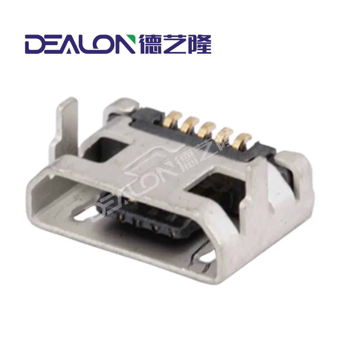 厂家防水MicroUSB插座母座现货供应直插式四脚USB插座批发