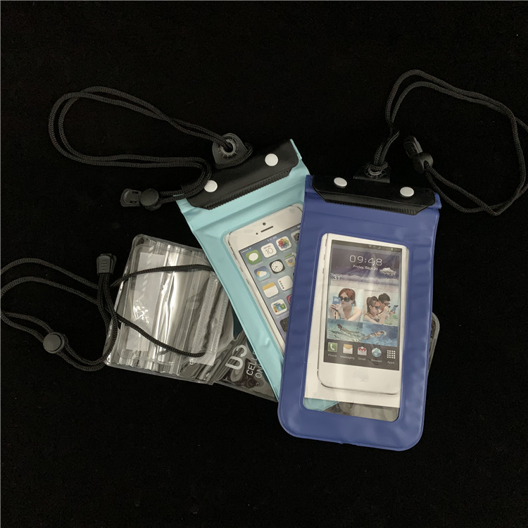 PVC漂流游泳手机防水透明袋三层密封手机防水袋潜水透明套自封口