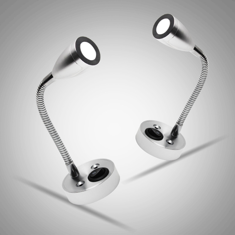 DC12V] 3W pequeño foco LED RV luz de lectura de la manguera de la luz del LED del yate