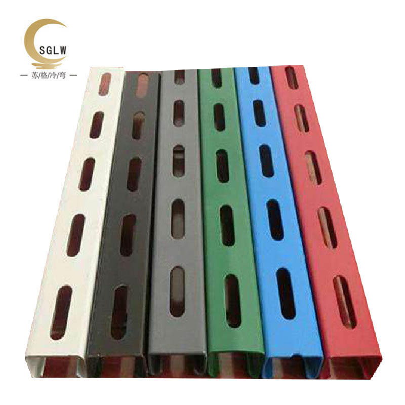 厂家销售不锈钢光伏太阳能支架c冷弯轨道檩条型钢