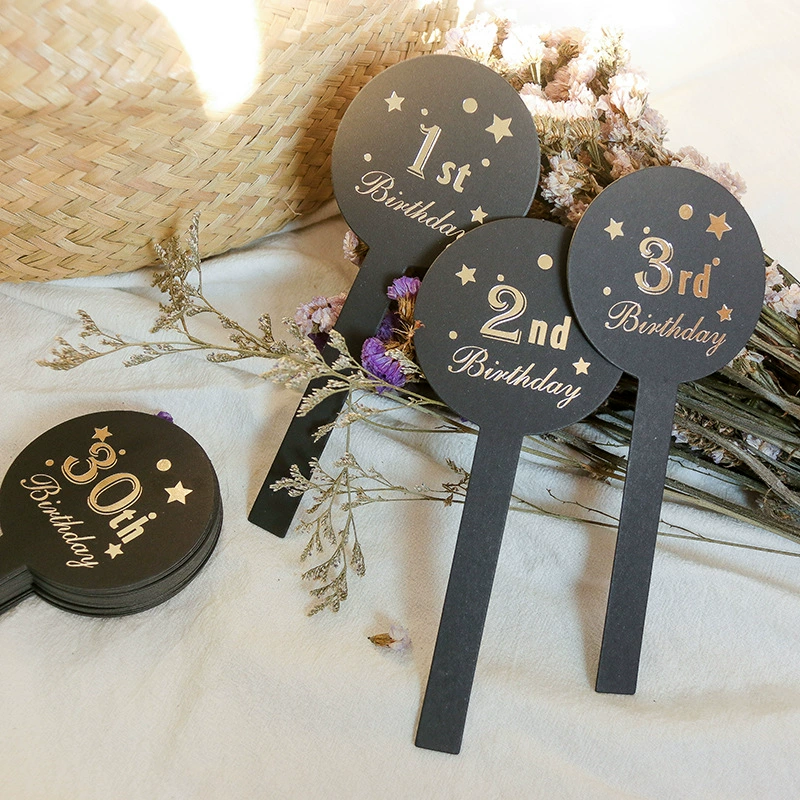 Номер карты Поздравительная открытка Бронзовая карта с годом Подарочное украшение Наклейка на день рождения Номер карты Возрастная карта Поздравительная открытка Маленькая открытка