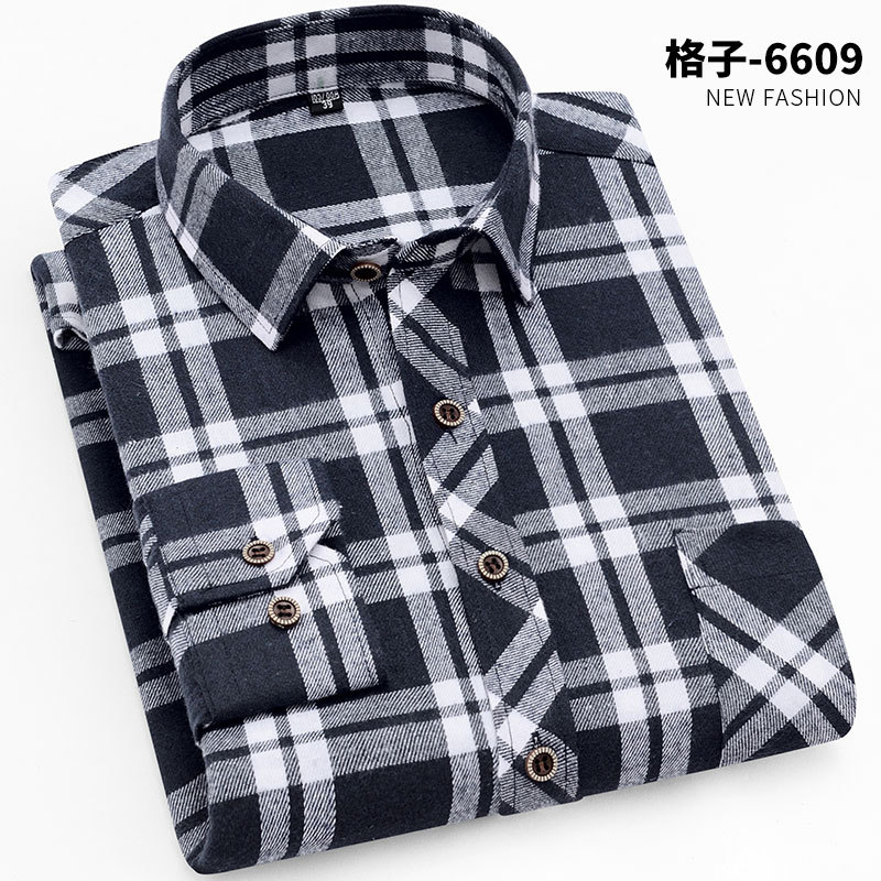 2020 primavera AliExpress nueva camisa a cuadros cepillados para hombres camisa a cuadros de franela casual entrega de una pieza