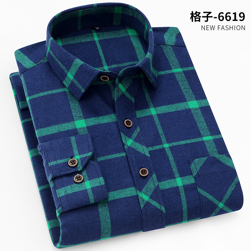 2020 primavera AliExpress nueva camisa a cuadros cepillados para hombres camisa a cuadros de franela casual entrega de una pieza