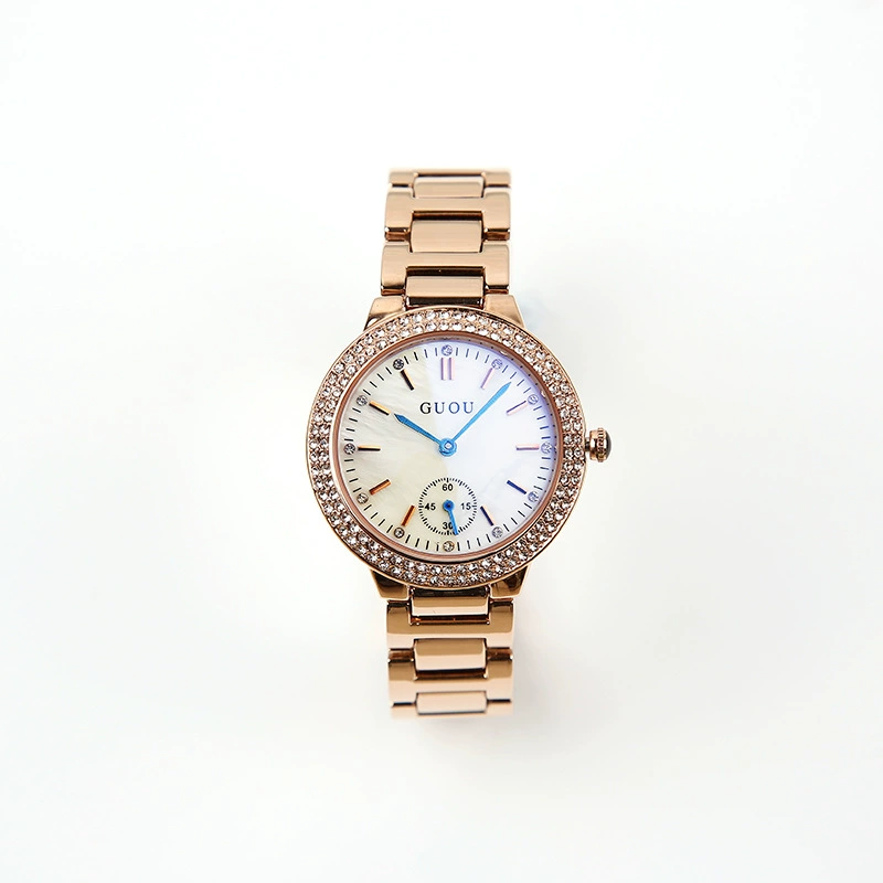 Потрясающие часы Guou/Gu Ou Diamond Exquisite Watch атмосферы европейский и американский стиль для женщин