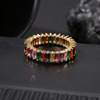 Brand gemstone ring, jewelry, rainbow zirconium, accessory, wholesale