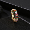 Brand gemstone ring, jewelry, rainbow zirconium, accessory, wholesale