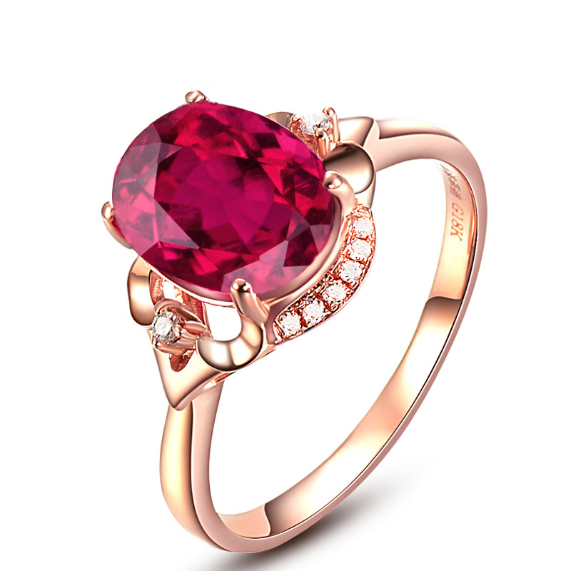 Ruby golden tourmaline one size ring