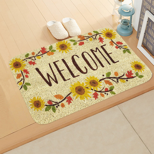 Cross-border new welcome letter welcome to home entrance floor mat foyer kitchen absorbent mat carpet foot mat