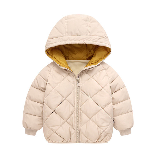  New Children's Down Cotton Jacket, Thickened for Boys and Girls, Baby and Toddler Size, Exports, Fleece Lined, Warm Cotton Outerwear