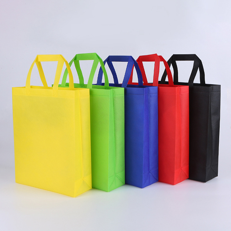 厂家直供热压无纺布袋 立体袋环保购物袋 覆膜手提袋束口袋印logo