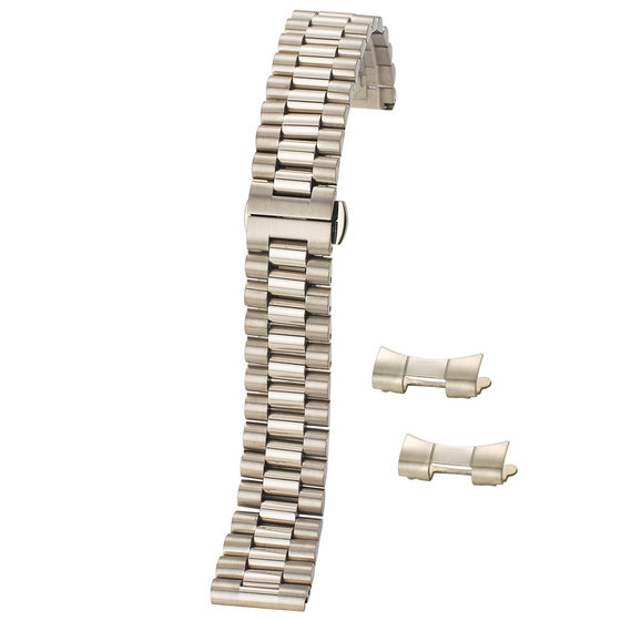 2025 New Stainless Steel Watch Strap Three-Bead Stainless Steel Watch Strap Vacuum Ipg Electroplating Switch Ear Smart Watch Strap