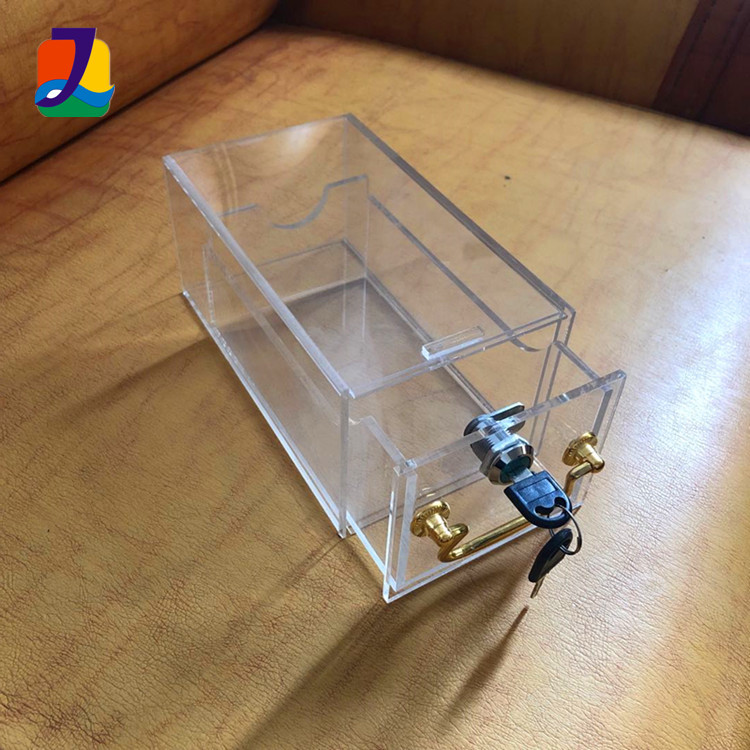 定制化妆品收纳盒有机玻璃口红架亚克力盒子抽拉收纳盒带锁