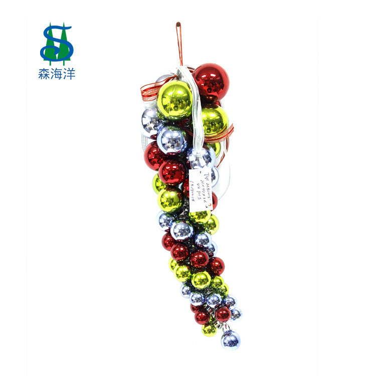 Fábrica directa galvanoplastia bola vid de uva decoraciones de Navidad Comercio exterior BOLA DE Navidad colgante tamaño se puede personalizar