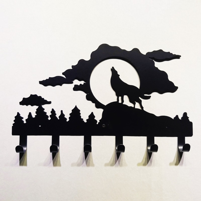 Gancho decorativo de almacenamiento de llaves de metal de hierro creativo gancho pasillo dormitorio colgante de pared gancho detrás de la puerta estante colgante