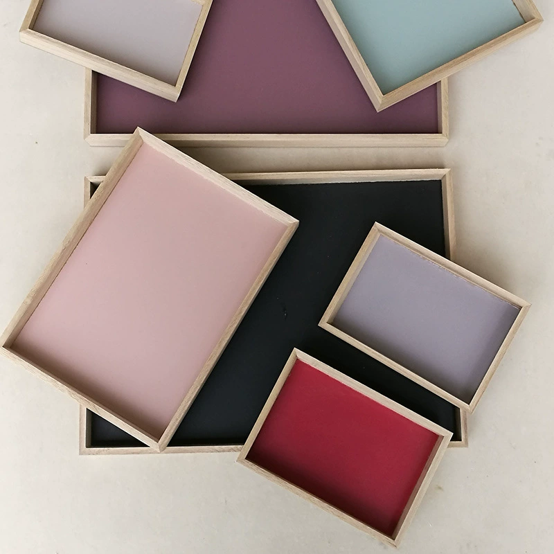 Современный простой деревянный прямоугольный бытовой чайный поднос Чайная чашка Гостиничная настольная деревянная тарелка Посуда для барбекю Чайный поднос