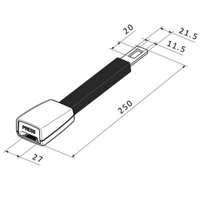 Car seat belt safety belt lengthening device pregnant