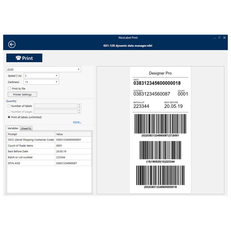 NiceLabel 2016�����ӡ������ǩ�༭Զ�̹������ο�����ǩ����
