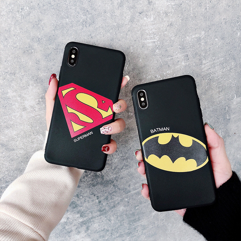 European and American cartoon Superman Captain America logo for Apple 15 new mobile phone case iphone14 silicone matte