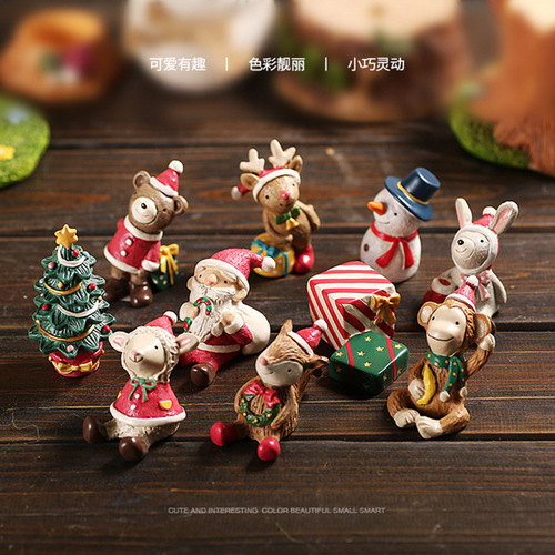 Christmas home decoration crafts photography props ornaments zakka Christmas ornaments micro landscape decoration ornaments