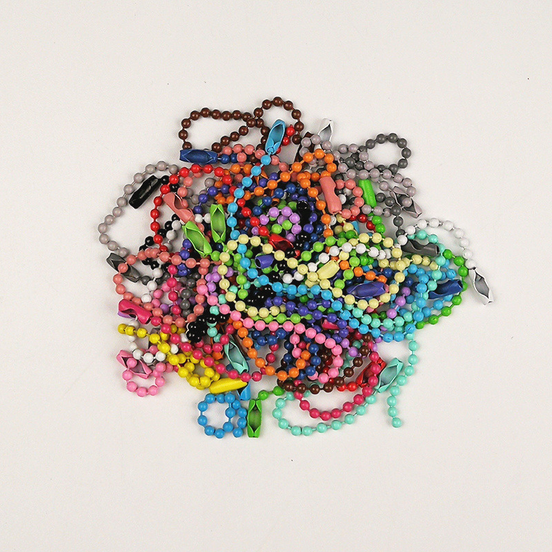 12cm Colorfulful Bead Chain Wave Chain DIY Jewelry Painted Doll Tag Guka Hanging Chain Pin Doudou Handmade Key