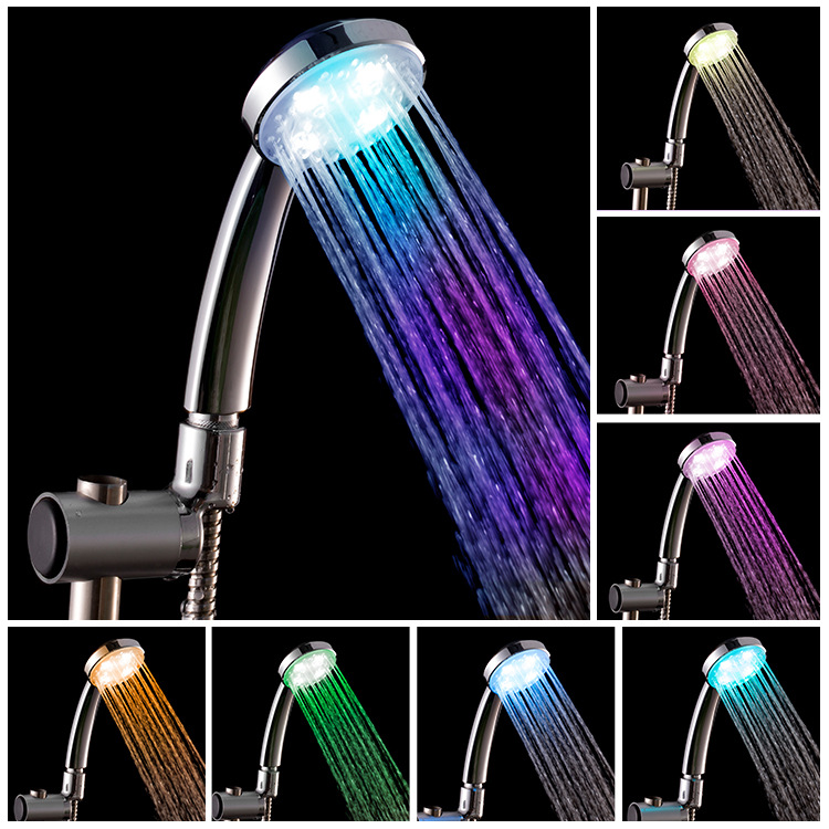 Factory LED luminous shower colorful self-changing nozzle battery-free self-generating shower handheld water-saving shower