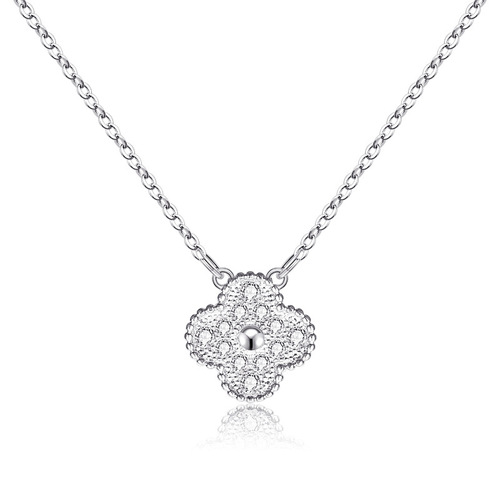 Autumn and winter new Korean fashion four-leaf clover bracelet necklace women's earring set lucky jewelry student jewelry wholesale