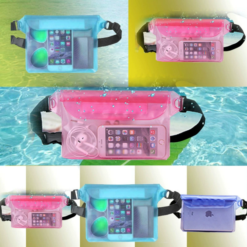 Tablet mobile phone, big belt bag, waterproof bag for swimming, storage system, water container, touch screen