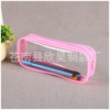 Plastic transparent pencil case PVC with zipper, wholesale