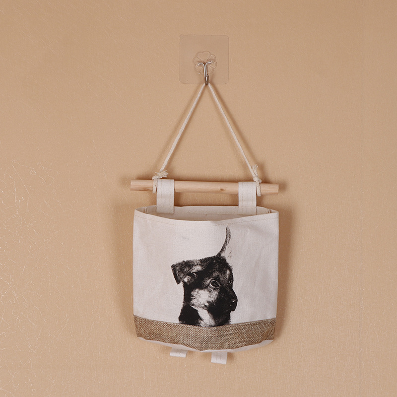 Color de lino solo bolsillo multi-Bolsillo colgante bolsa hogar bolsa nueva zakka almacenamiento bolsa al por mayor