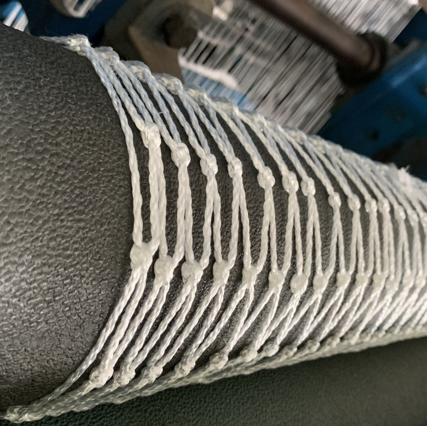 钢结构尼龙绳网海洋世界施工防护网白色安全网球场围网尼龙绳网