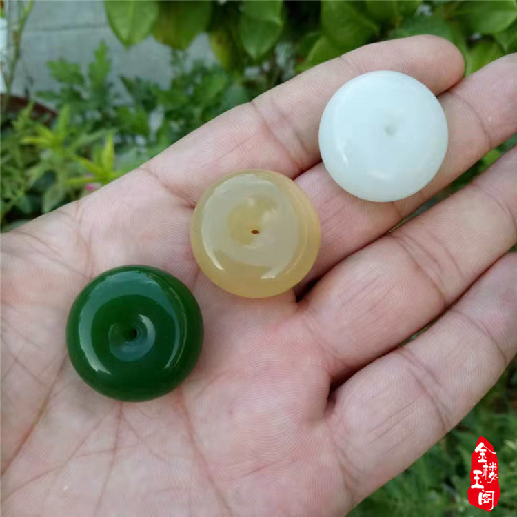 옥도매 외몽골 허톈 옥 백옥 평화 버클 재스퍼 펜던트