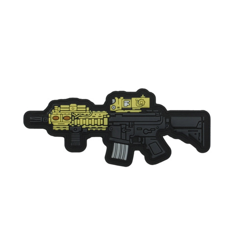 Hot Q version weapon magic armband tactical backpack sticker rocket launcher PVC soft rubber seal magic sticker seal