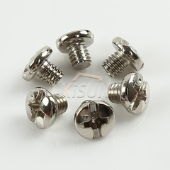 廠家供應GB/T 818十字槽大盤頭螺釘 複合槽機螺絲 M4*5鍍鎳