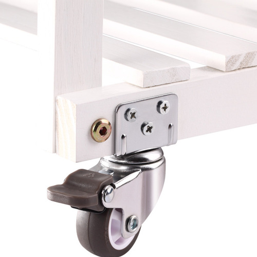 1 inch 1.2 inch 1.52 inch L-shaped 90-degree right-angle flower stand silent universal caster small wheel