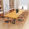 Simplified modern conference table multiplayer training negotiated tables and chair group group solid wood home office long table workbench