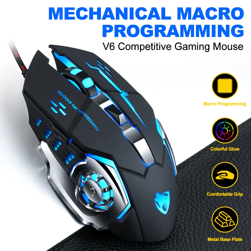 Mechanical gaming mouse, laptop, heroes, English version
