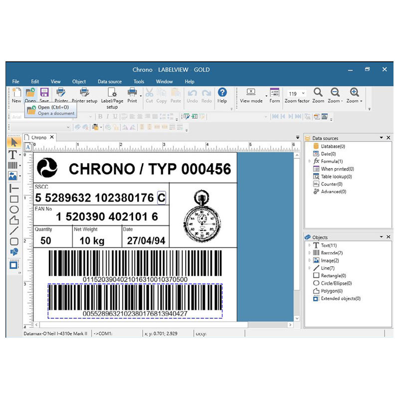 Teklynx LabelViewרҵ��ƽ�����������ǩ���������ӡģ��