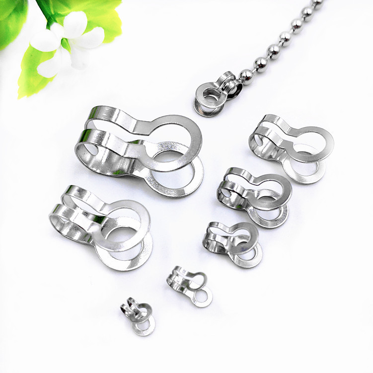 Stainless steel bead bone buckle bead chain buckle 1.5-10mm bead chain double ring buckle curtain bead chain connection buckle wholesale