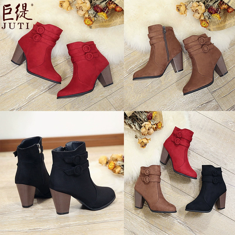 Женские сапоги больших размеров Juti Foreign Trade 35-43, пожелание независимой станции, поставка зимней женской обуви европейского и американского цвета