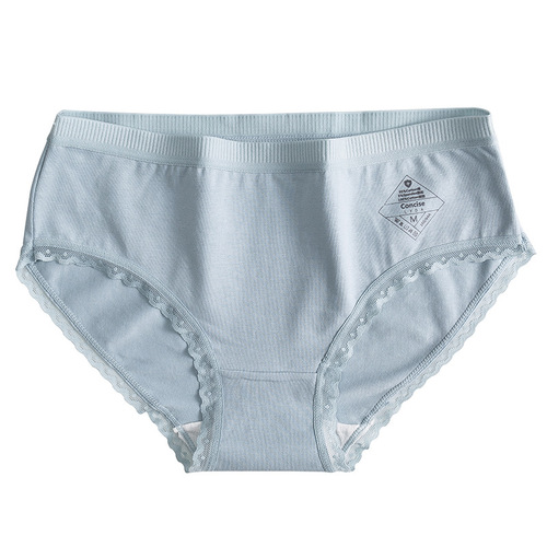 Seamless underwear for women, cotton antibacterial girls, mid-waist student lace sexy triangle shorts, Japanese women's thin underwear