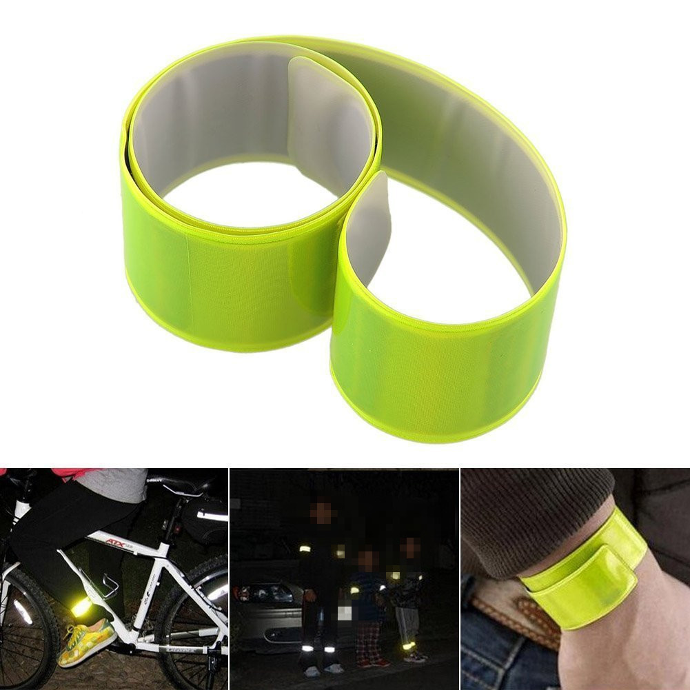 Anillo de complemento reflectante de los niños adultos auto-rolling raqueta pulsera noche corriendo ciclismo pulsera correa de muñeca regalo promoción Snap
