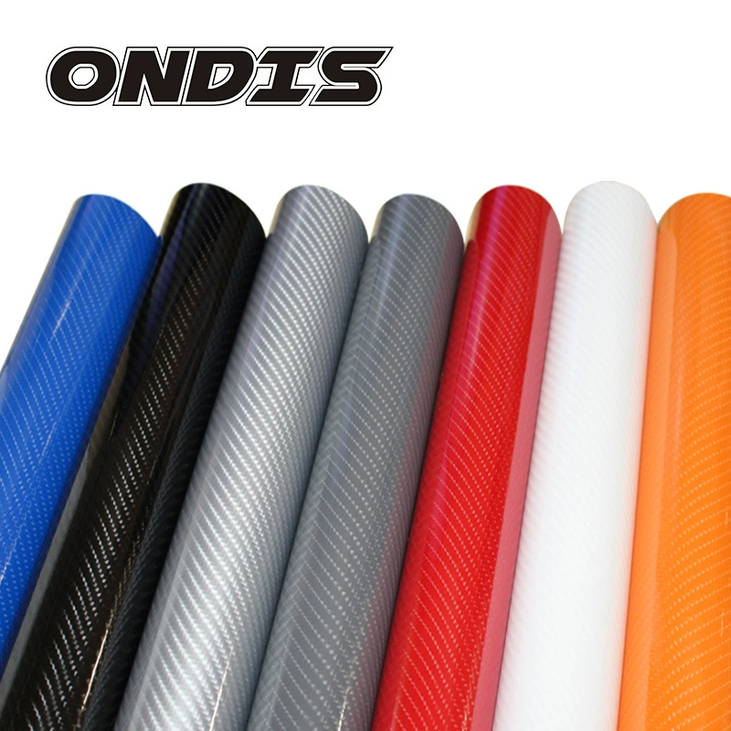 6D пленка из углеродного волокна для изменения цвета автомобиля, 3D стерео пленка из углеродного волокна, подяркая черная саржевая наклейка на кузов из ПВХ