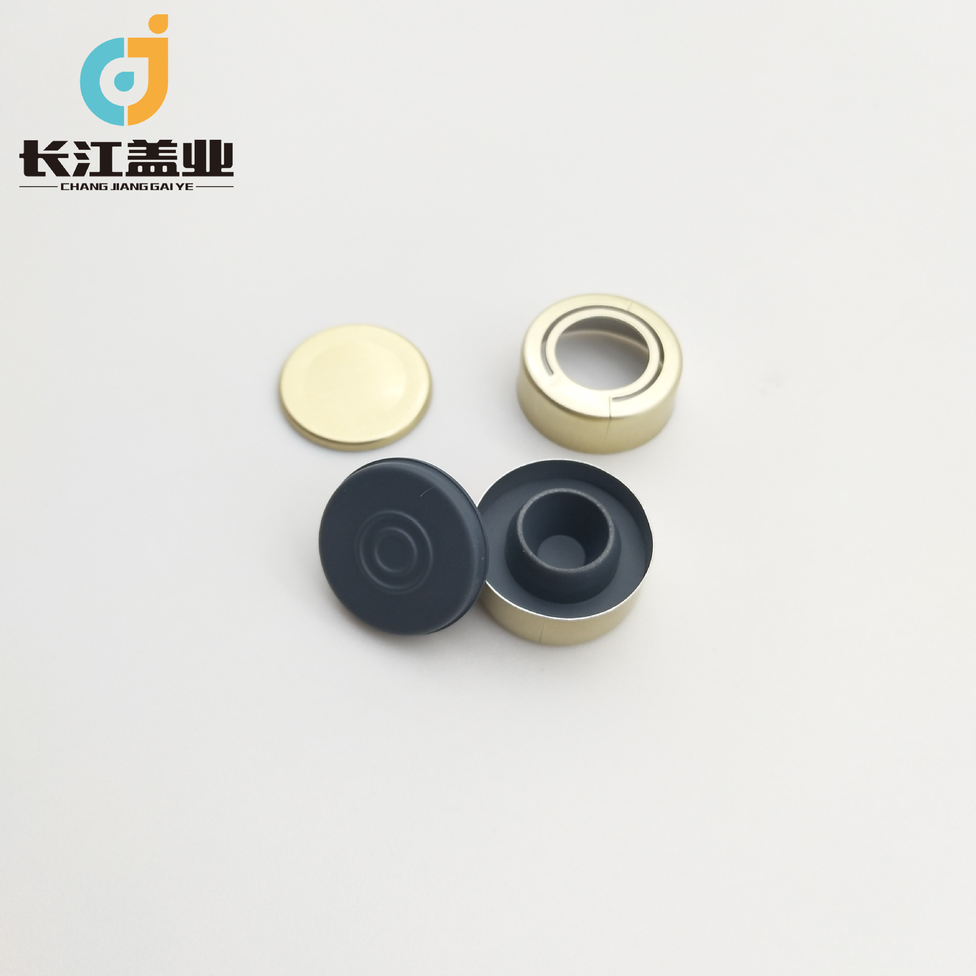 厂家批发20mm拉环铝塑盖两件套光身药用铝盖易拉易撕盖西林瓶盖