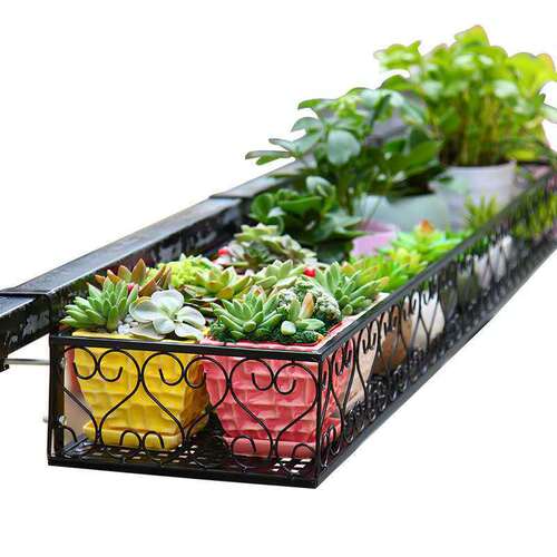 Flower rack storage rack balcony flower pot rack hanging succulent iron rack flower pot hanging rack window sill railing flower rack